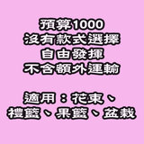 花束/果籃/禮籃/盆栽 預算HK$1000 Flower bouquet / fruit basket / gift hamper / Plant budget HK$1000 DBFP10