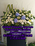 SGPSF10 新加坡喪禮花籃速遞 新加坡訂白事花籃新加坡白事送大花籃Singapore flower basket 