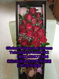 SGPFBX1新加坡鮮花禮盒速遞21朵紅玫瑰花束禮盒新加坡鮮花店