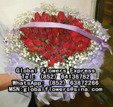 香港求婚花束|99枝紅玫瑰花束|香港鮮花速遞|花店|訂花|香港送花NT3